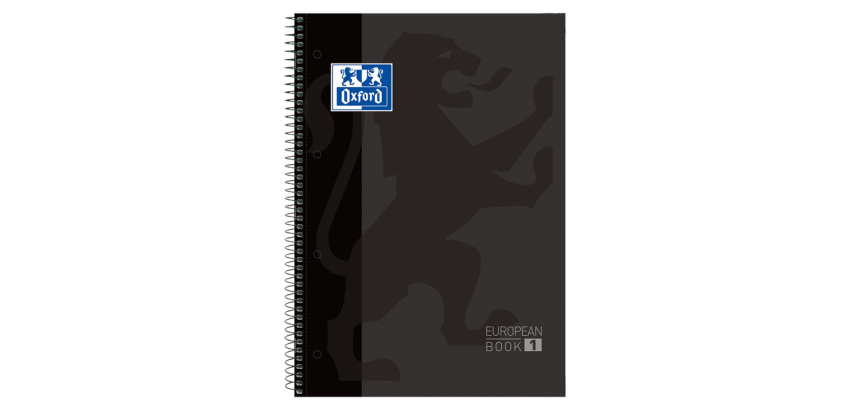 Notitieboek Oxford Classic Europeanbook A4+ 4-gaats lijn 160 pagina's zwart