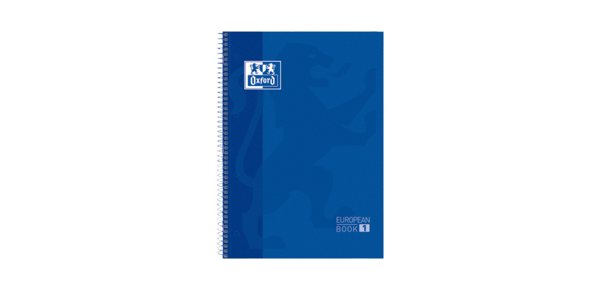 Oxford Classic Europeanbook Notebook A4+ 4 Holes Lined Grid 80 Sheets Dark Blue