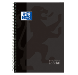 En_bloc espiral oxford european book tapa extradura din a4 80 hojas cuadricula 5 mm color gris