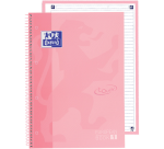 Notitieboek Oxford Touch Europeanbook A4+ 4-gaats lijn 160 pagina's pastel roze