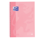 Oxford Touch Notizbuch Europeanbook A4+ 4-fach perforiert liniert 160 Seiten Pastellrosa