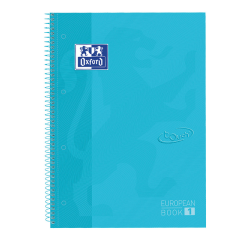 Cahier de notes Oxford Touch Europeanbook A4+ 4 perforations ligné 80fls pastel bleu