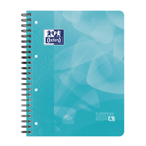 Cahier Oxford Projectbook School A4+ ligné 4 perf 240 pages 80g aqua