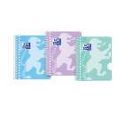 Collegeblok Oxford School A5+ lijn 17-gaats 160 pagina's 80gr pastel assorti 3 stuks