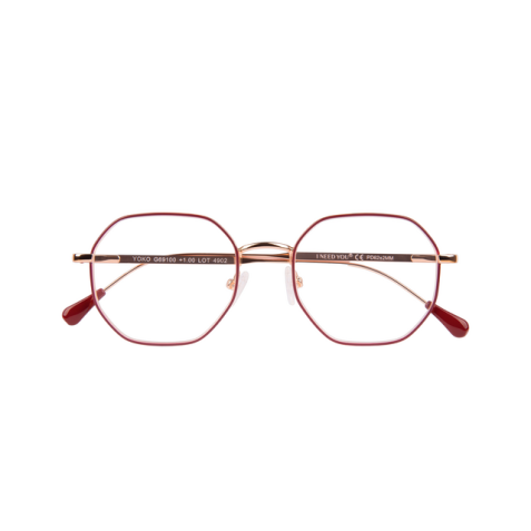 Lunettes de lecture I Need You +2.50 dpt Yoko rouge-cuivre