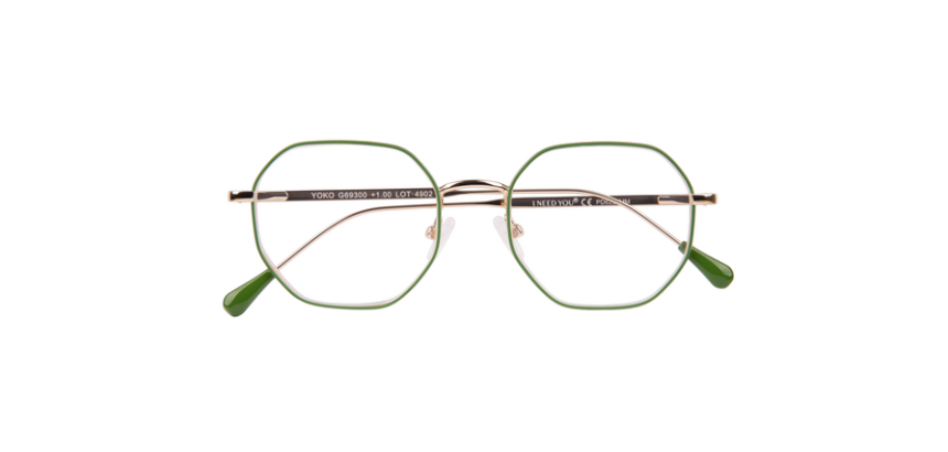 Reading Glasses I Need You +1.00 dpt Yoko green-gold