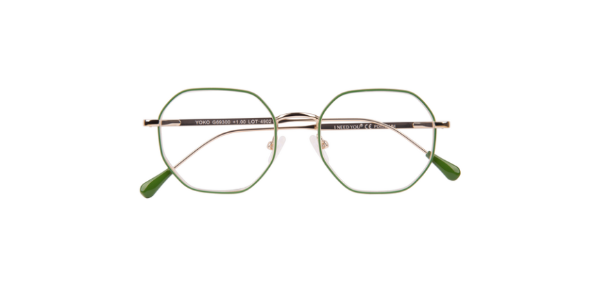 I Need You +2.50 dpt Yoko Green-Gold Reading Glasses