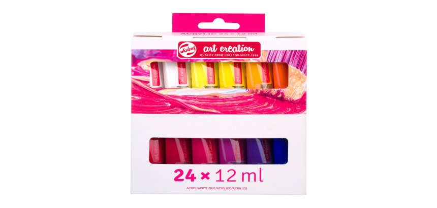 Peinture acrylique Talens Art Creation set 24 couleurs 12ml