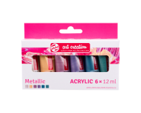 Acrylverf Talens Art Creation Metallic 12ml set à 6 kleuren