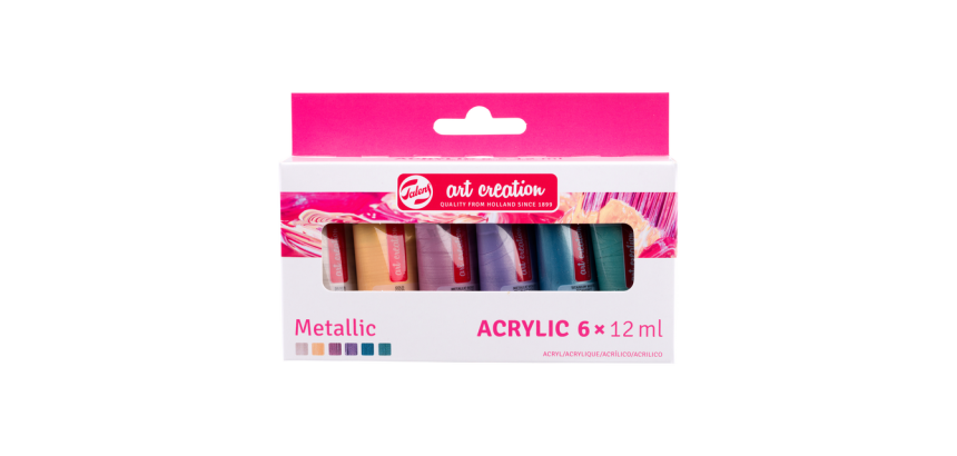 Acrylverf Talens Art Creation Metallic 12ml set à 6 kleuren