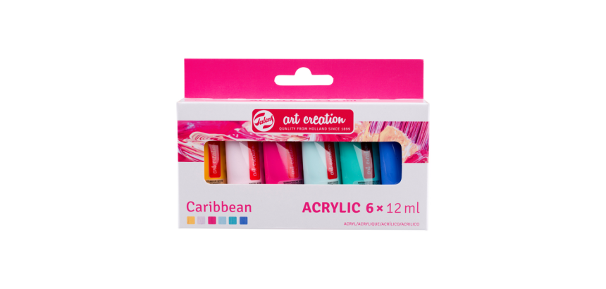Peinture acrylique Talens Art Creation Caribbean 12ml set 6 couleurs