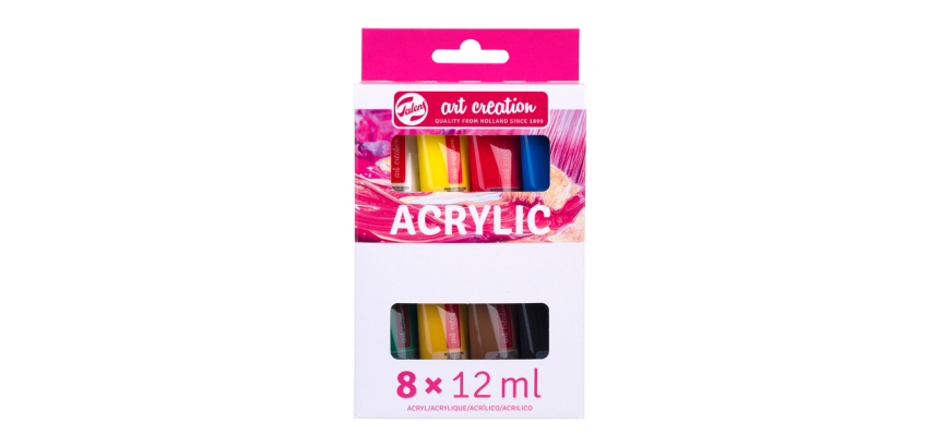 Peinture acrylique Talens Art Creation set 8 couleurs 12ml