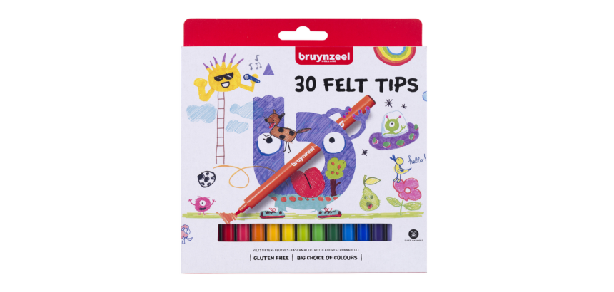 Bruynzeel Kids Felt Tip Set 30 Colors