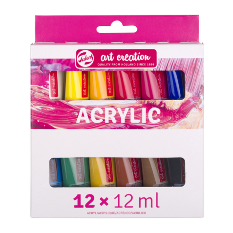 Peinture acrylique Talens Art Creation set 12 couleurs 12ml