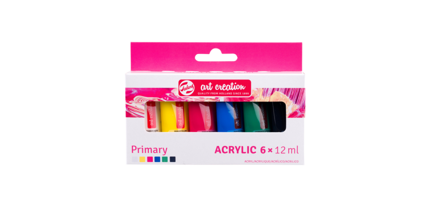 Peinture acrylique Talens Art Creation Primary 12ml set 6 couleurs