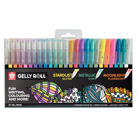 Stylo gel Sakura Gelly Roll Mix set 24 couleurs