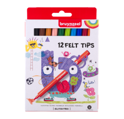 Viltstift Bruynzeel Kids set à 12 kleuren