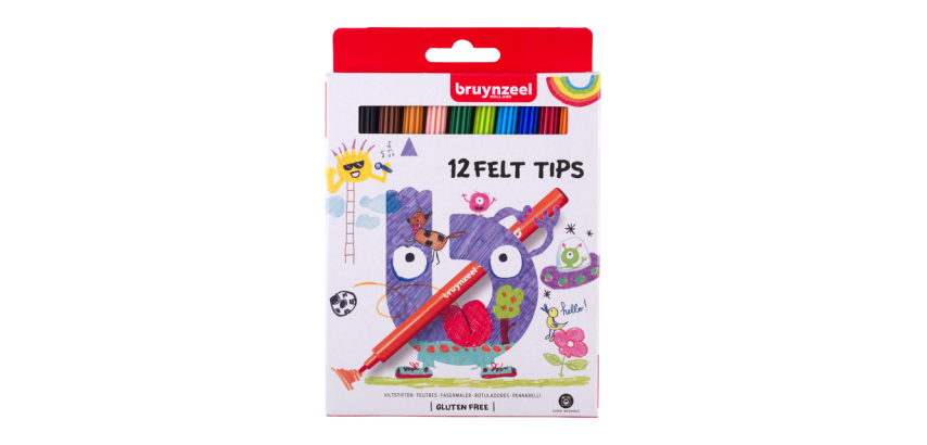 Viltstift Bruynzeel Kids assorti 12 stuks