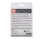 Fineliner Sakura Pigma Micron set à 10 schrijfbreedtes zwart
