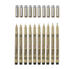 Fineliner Sakura Pigma Micron set à 10 schrijfbreedtes zwart