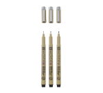 Fineliner Sakura Pigma Micron set à 3 schrijfbreedtes breed zwart