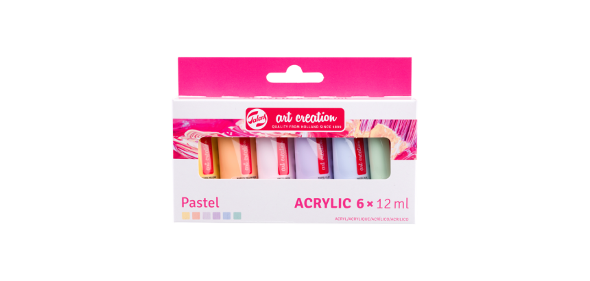 Talens Art Creation Acrylic Paint Pastel 12ml Set of 6 Colors
