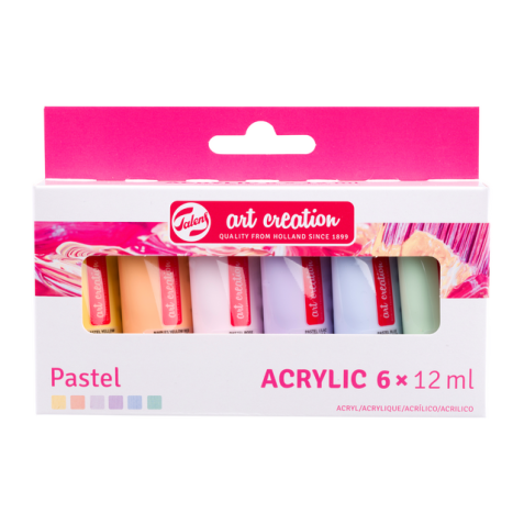 Peinture acrylique Talens Art Creation Pastel set 6 couleurs 12ml