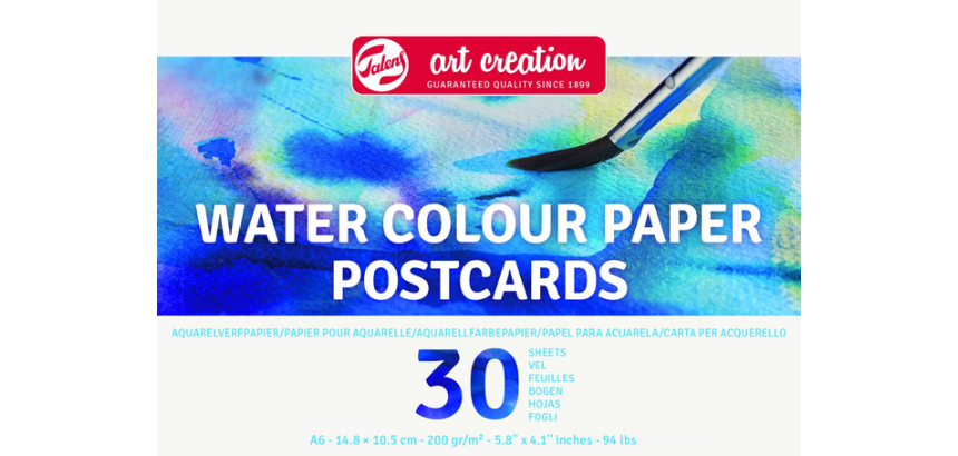 Papier Aquarelle Talens Art Creation 148x105mm 30 feuilles 200g blanc