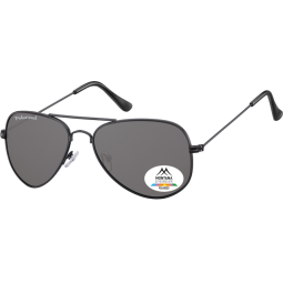 Lunettes de soleil Montana noir mat avec verre fumé polarisé