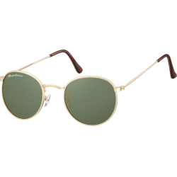 Lunettes de soleil Montana or mat verre G15 vert