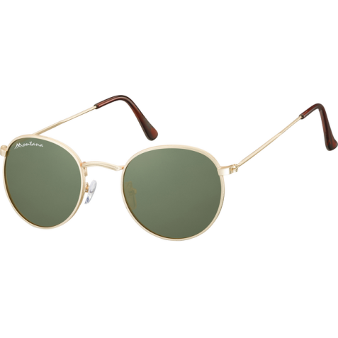 Lunettes de soleil Montana or mat verre G15 vert