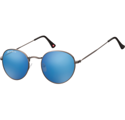 Lunettes de soleil Montana acier mat Revo verre bleu