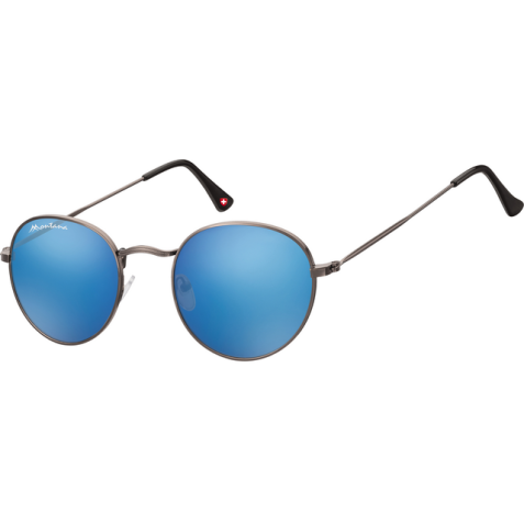 Lunettes de soleil Montana acier mat Revo verre bleu