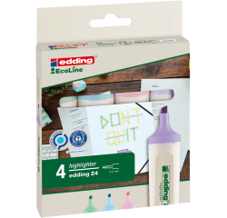 Edding 24 EcoLine pastel highlighter assorted set 4 pieces