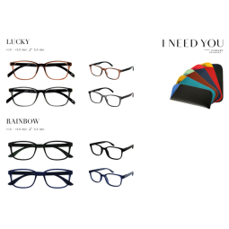 Lunettes de lecture I Need You Lucky + Rainbow assorti boîte 32 lunettes et étuis