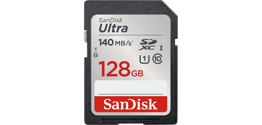 Carte mémoire Sandisk SDXC 128Go (140mb/s C10 UHS-I)