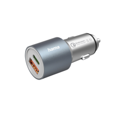 Chargeur de voiture Hama 1x USB-C 1x USB-A 38W métal