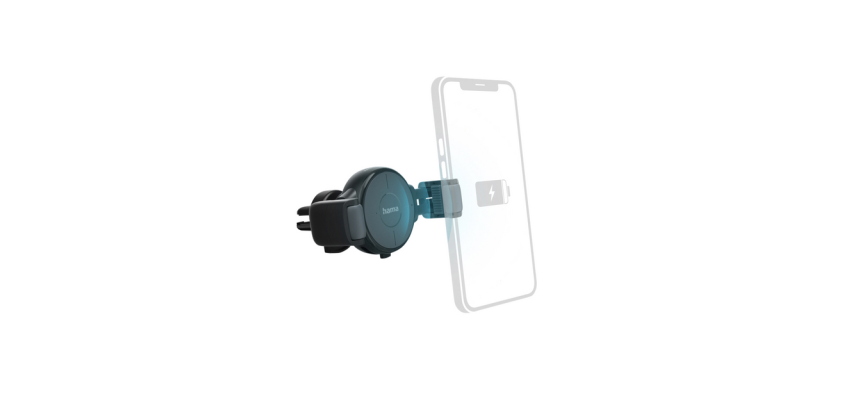 Chargeur de voiture Hama sans fil QI-Charge 10W anthracite