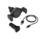 Chargeur de voiture Hama sans fil QI-Charge 10W anthracite