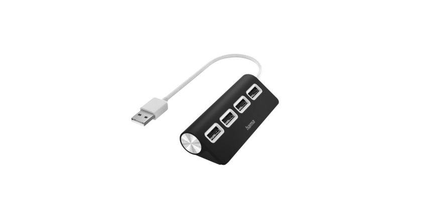 Hub Hama 4 ports USB 2.0 noir