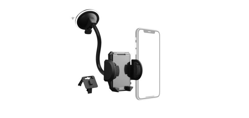 Support smartphone Hama 2-en-1 pour voiture