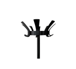 BRASQ London coat rack on black stand
