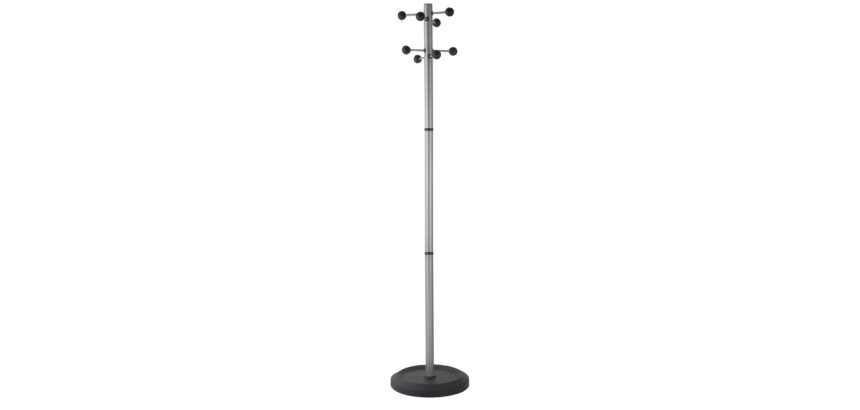 Portemanteau BRASQ Monaco sur pied argenté/noir