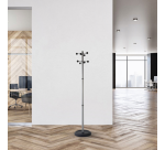 Portemanteau BRASQ Monaco sur pied argenté/noir