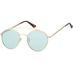 Lunettes de soleil Montana vert clair doré verre bleuté