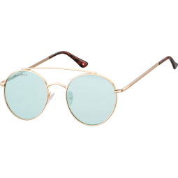 Lunettes de soleil Montana vert clair doré verre bleuté