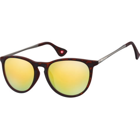 Lunettes de soleil Montana Turtle mat Revo verre doré