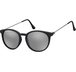 Lunettes de soleil Montana noir mat Revo verre miroir argenté