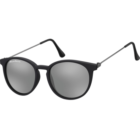 Lunettes de soleil Montana noir mat Revo verre miroir argenté