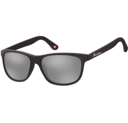 Lunettes de soleil Montana noir mat Revo verre miroir argenté